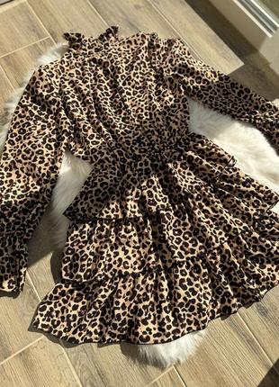 Платье леопардовый принт3 фото