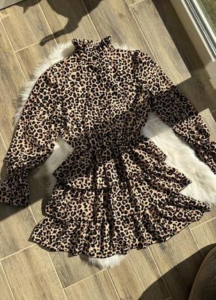 Платье леопардовый принт2 фото