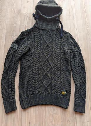 Худи вязаное superdry sniper blizzard knit