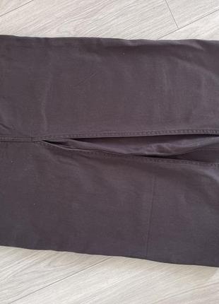 Черная юбка миди с высокой талией и разрезом спереди ( m-l)2 фото