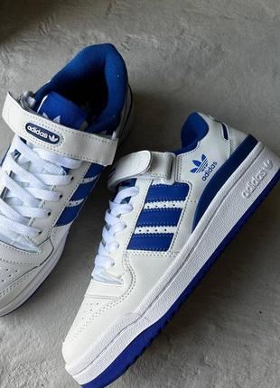 Кросівки adidas forum low white blue