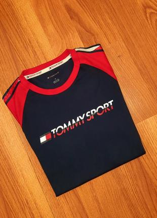 Чоловіча спортивна футболка tommy hilfiger з лампасами4 фото