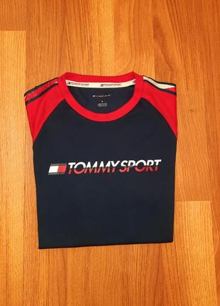 Чоловіча спортивна футболка tommy hilfiger з лампасами5 фото