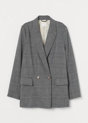 Пиджак жакет в клетку h&m