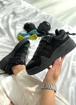 Женские кроссовки adidas forum x bad bunny black