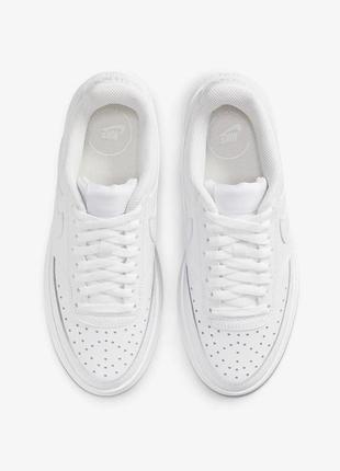 Nike белые кроссовки кожа court vision alta салаттер dm0113 100 6