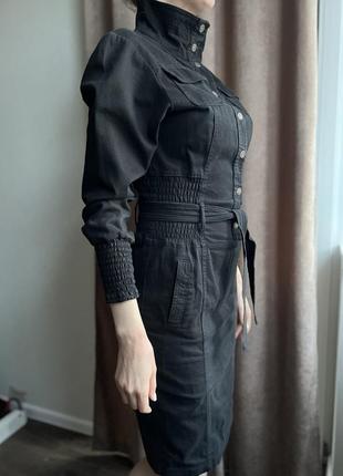 Платье черная коттон, s-м