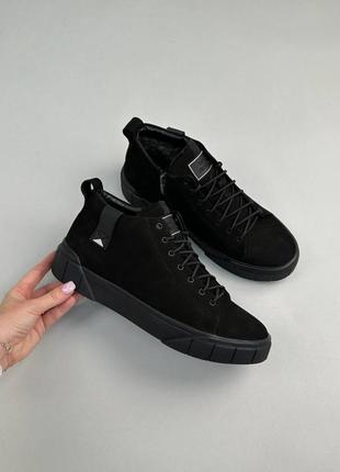 Мужские ботинки из нубука (8002з) 45 vzutik черный (2000002529965)5 фото