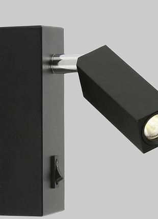 Светодиодный светильник, бра simple 3w-s-black-220-ip20