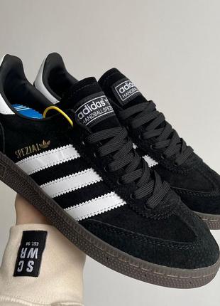 Мужские кроссовки adidas spezial black white brown