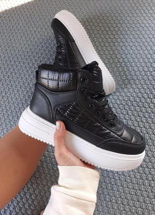 Женские кроссовки shoes winter black white