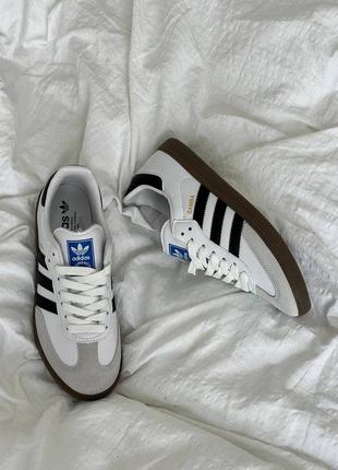 Кросівки adidas samba white/black3 фото
