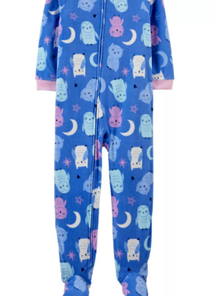 Carters флисовый человечек картерс слип поддева пижама сова blue