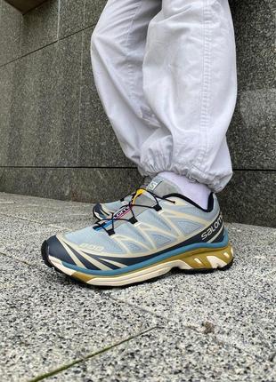 Женские кроссовки salomon s lab xt-6 blue beige