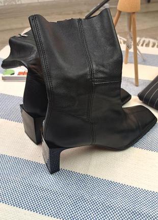 Брендовые кожаные сапоги ботинки ботинки на каблуке asos🖤