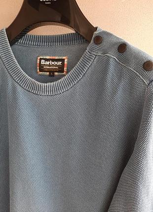 Кофта лонгслив barbour international l коттоновый хлопковый,