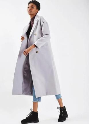 Двубортное пальто topshop с карманами