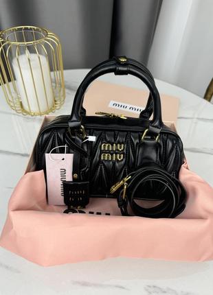 Жіноча сумка miu miu arcadie matelassé nappa leather bag premium🔥