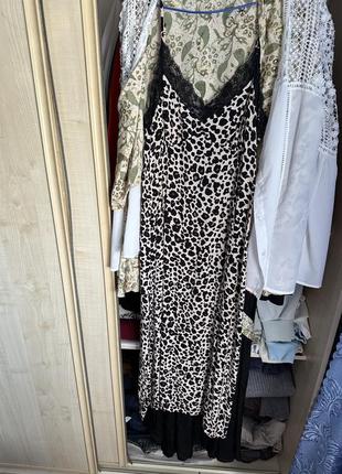 Леопардовое коктейльное платье2 фото