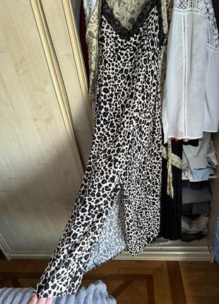Леопардовое коктейльное платье3 фото