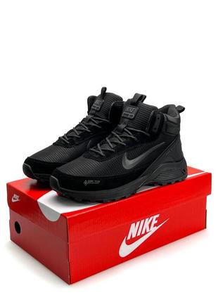 Зимові чоловічі кросівки з хутром nike Animate rivah gore-tex black fur