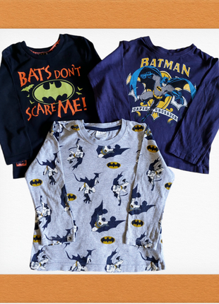 Регланы 3 шт batman для мальчика 3-4 лет бэтмен реглан