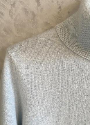 Кашеміровий блакитний гольф светр водолазка c by bloomingdale’s 100% кашемір4 фото