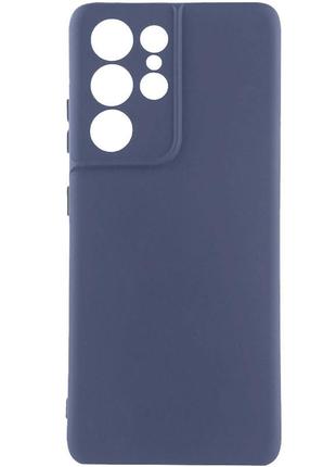 Чехол silicone cover lakshmi full camera (a) для samsung galaxy s21 ultra синий / midnight blue