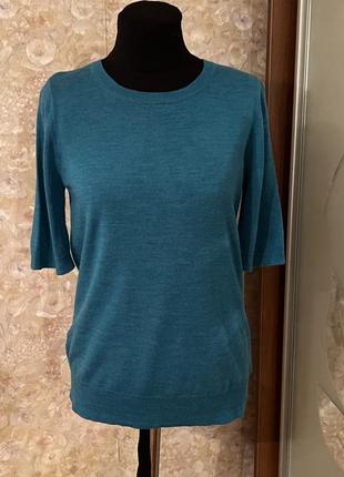 Шерстяная футболка свитер шерсть 💯 % max studio max mara