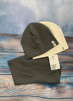 Шапка в рубчик, хомут