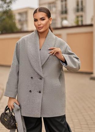 Пальто укороченное с поясом