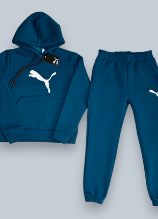 Теплий костюм на флісі для хлопчика puma 146-164 см туреччина3 фото