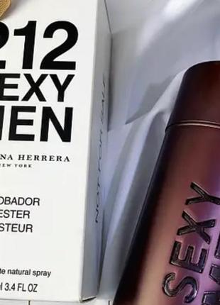 Чоловічі парфуми carolina herrera 212 sexy men [tester] 100 ml. кароліна еррера 212 сексі мен (тестер) 100 мл.