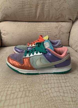 Nike dunk low sunset pulse wmns радужные датки2 фото