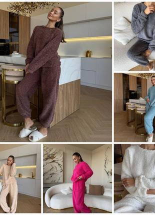 Мягкие пижамки, домашние костюмы тедди, очень уютные и теплые
