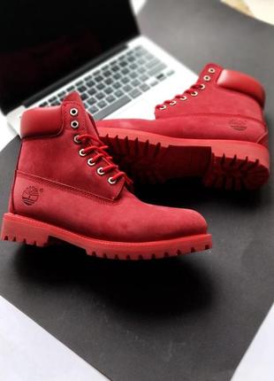 Жіночі черевики timberland red 4