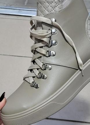 Кожаные ботинки кеды