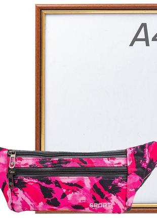 Женская сумка-бананка 30х10х1 см valiria fashion розовый (2000002080800)7 фото