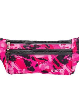 Женская сумка-бананка 30х10х1 см valiria fashion розовый (2000002080800)2 фото