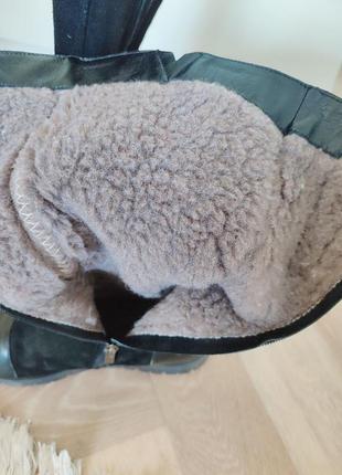 Роскошные теплые сапоги из натуральной кожи