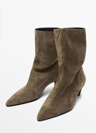 Черевики massimo dutti замшеві ботильони massimo dutti