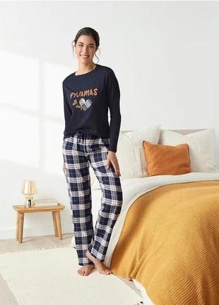 Красивая женская пижама (домашний костюм), размер l/xl цвет синий