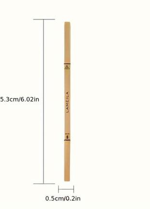 Водостойкий двусторонний выдвижной карандаш для бровей серый