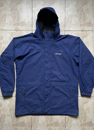 Курточка casual berghaus aq2 rain men's xl waterproof hooded nylon jacket navy