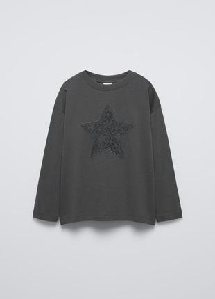 Лонгслів з вишивкою zara