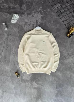 Свитер lacoste Felpa мужской молочный
