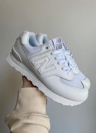 Женские кроссовки new balance 574 white