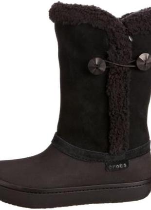 Сапоги замшевые crocs