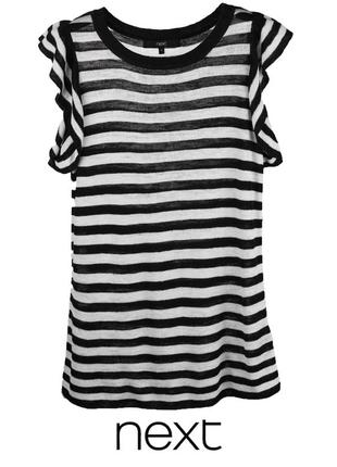 Новая next лёгкая джемпер майка с крылышками size-m-l eur-40 акрил+лён вентиляция сток новая ±20у€в