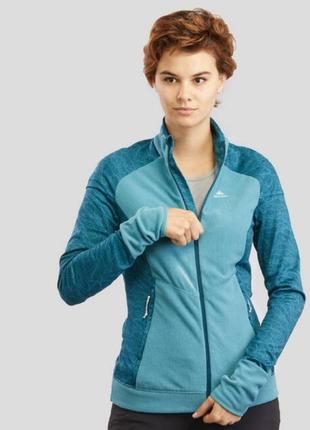 Decathlon кофта жіноча флісова бірюзова 302608 mh520 w fleece turquoise1 фото